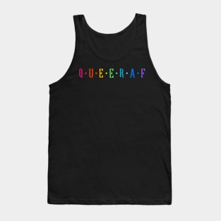 Queer AF LGBT Rainbow Tank Top